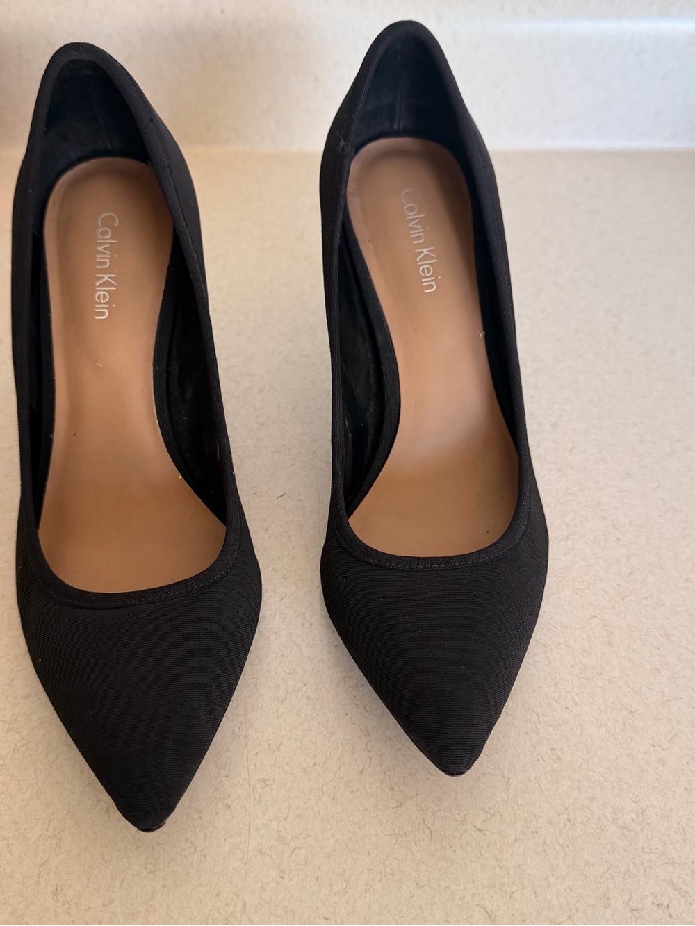 Calvin Klein Black Pointed Toe Heels